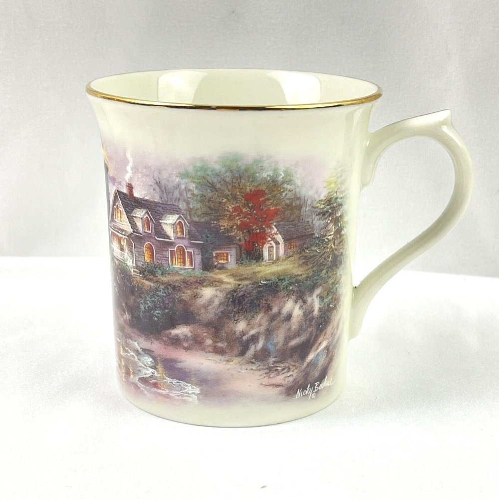 Vintage Lenox Religious The Light in the Mist Mug Collection Psalms 27:1